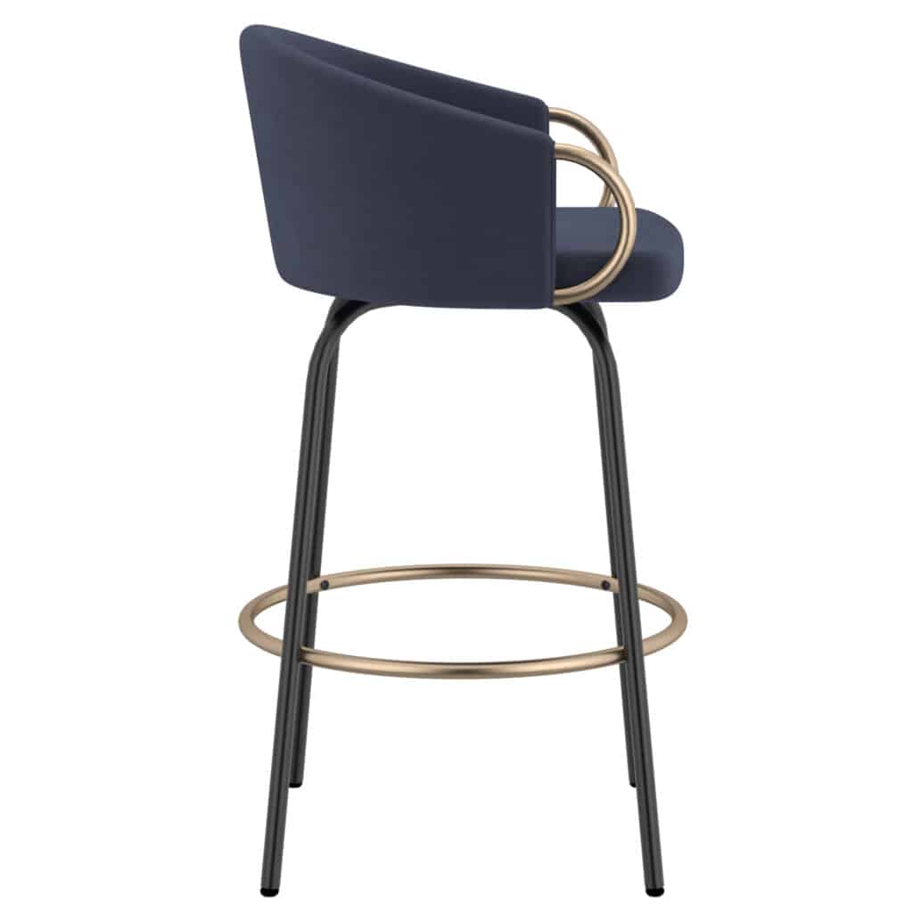 Lavo 26" Counter Stool, Set of 2 in Blue and Black and Gold 203-560BLU 203 560BLU 4