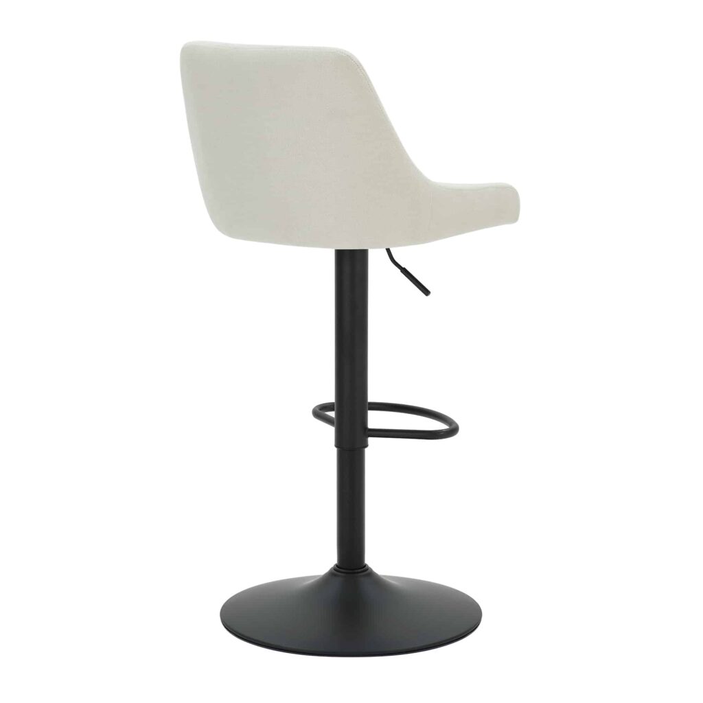 Kron Adjustable Height Air-Lift Swivel Stool, Set of 2, in Beige Fabric - Image 3