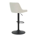 Kron Adjustable Height Air-Lift Swivel Stool, Set of 2, in Beige Fabric 203-574BG 203 574BG 2