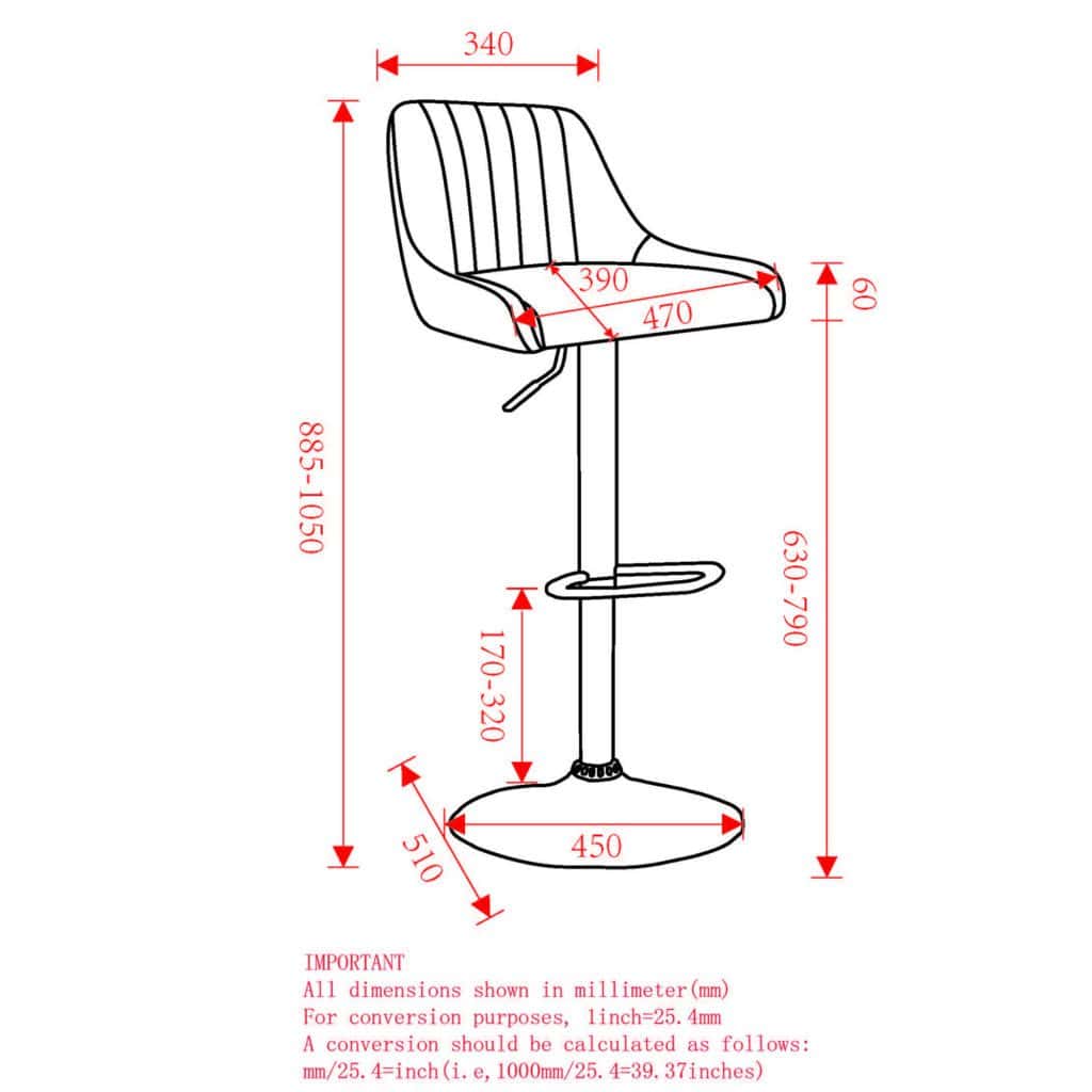 Kron Adjustable Height Air-Lift Swivel Stool, Set of 2, in Beige Fabric - Image 8