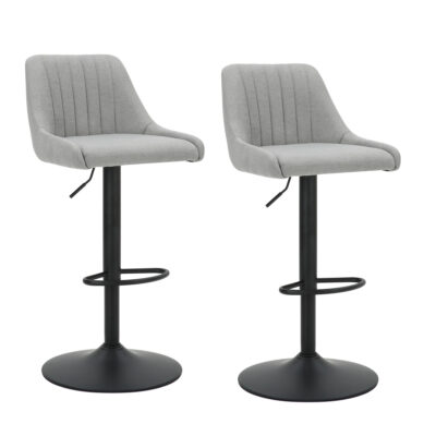 Kron Adjustable Height Air-Lift Swivel Stool, Set of 2, in Grey Fabric 203-574GY 203 574GY 6