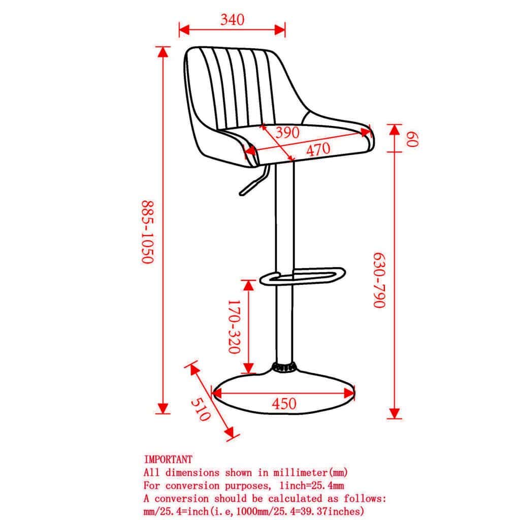 Kron Adjustable Height Air-Lift Swivel Stool, Set of 2, in Grey Fabric - Image 8