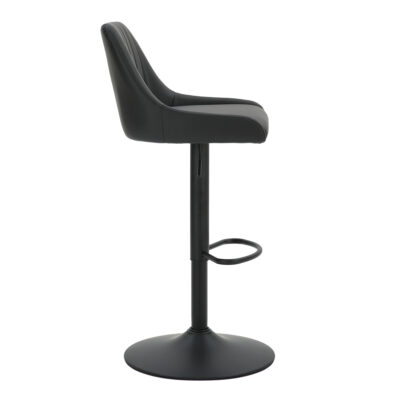 Kron Adjustable Height Air-Lift Swivel Stool, Set of 2, in Black Faux Leather 203-574PUBK 203 574PUBK 3
