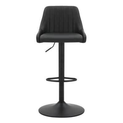 Kron Adjustable Height Air-Lift Swivel Stool, Set of 2, in Black Faux Leather 203-574PUBK 203 574PUBK 4