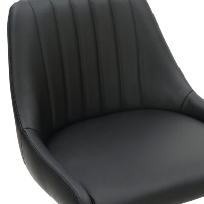 Kron Adjustable Height Air-Lift Swivel Stool, Set of 2, in Black Faux Leather 203-574PUBK 203 574PUBK 5