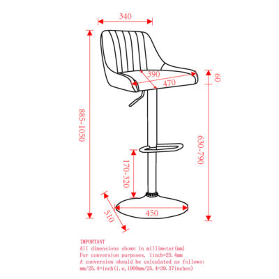 Kron Adjustable Height Air-Lift Swivel Stool, Set of 2, in Black Faux Leather 203-574PUBK 203 574PUBK LD