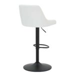 Kron Adjustable Height Air-Lift Swivel Stool, Set of 2, in White Faux Leather 203-574PUWT 203 574PUWT 2