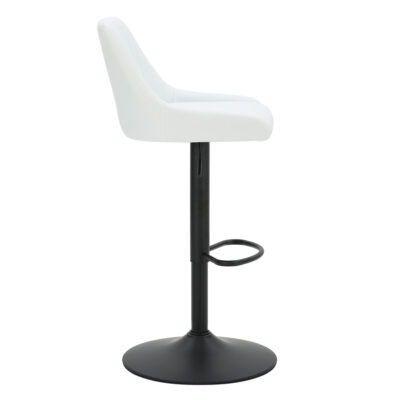 Kron Adjustable Height Air-Lift Swivel Stool, Set of 2, in White Faux Leather 203-574PUWT 203 574PUWT 3