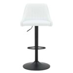 Kron Adjustable Height Air-Lift Swivel Stool, Set of 2, in White Faux Leather 203-574PUWT 203 574PUWT 4