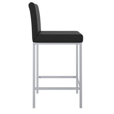 Porto 26" Counter Stool, Set of 2 in Black and Chrome 203-576BK 203 576BK 3