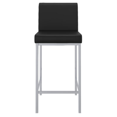 Porto 26" Counter Stool, Set of 2 in Black and Chrome 203-576BK 203 576BK 4