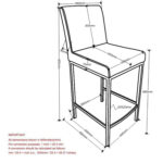 Porto 26" Counter Stool, Set of 2 in Black and Chrome 203-576BK 203 576BK LD