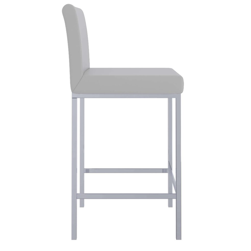 Porto 26" Counter Stool, Set of 2 in Grey and Chrome 203-576GY 203 576GY 3