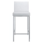 Porto 26" Counter Stool, Set of 2 in White and Chrome 203-576WT 203 576WT 4