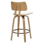 Zuni 26" Counter Stool with Swivel in Beige Fabric and Natural 203-581BG 203 581BG 2
