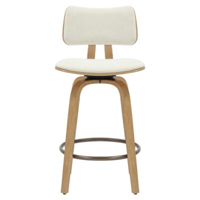 Zuni 26" Counter Stool with Swivel in Beige Fabric and Natural 203-581BG 203 581BG 4