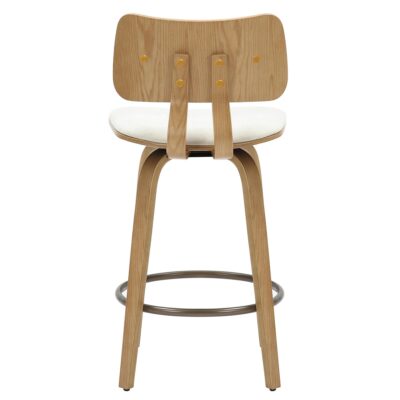 Zuni 26" Counter Stool with Swivel in Beige Fabric and Natural 203-581BG 203 581BG 5