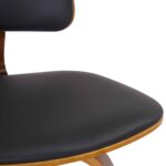 Zuni 26" Counter Stool with Swivel in Black Faux Leather and Walnut 203-581PUBK 203 581PUBK 6
