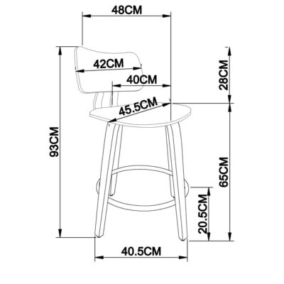 Zuni 26" Counter Stool with Swivel in Black Faux Leather and Walnut 15 Zuni 26" Counter Stool with Swivel in Black Faux Leather and Walnut 203-581PUBK 203 581PUBK LD