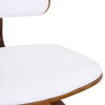 Zuni 26" Counter Stool with Swivel in White Faux Leather and Walnut 203-581PUWT 203 581PUWT 6