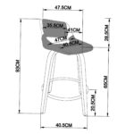 Hudson 26" Counter Stool with Swivel in Beige Fabric and Natural 203-582BG 203 582BG LD