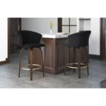 Tula 26" Counter Stool in Black and Washed Oak 203-583BK 203 583BK 1