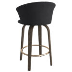 Tula 26" Counter Stool in Black and Washed Oak 203-583BK 203 583BK 2