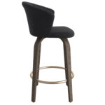 Tula 26" Counter Stool in Black and Washed Oak 203-583BK 203 583BK 4