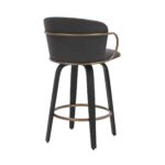 Lawson 26" Counter Stool, Set of 2, with Swivel in Vintage Charcoal, Black and Aged Gold 203-634CH 203 634CH 2