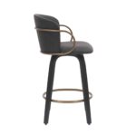 Lawson 26" Counter Stool, Set of 2, with Swivel in Vintage Charcoal, Black and Aged Gold 203-634CH 203 634CH 3