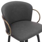 Lawson 26" Counter Stool, Set of 2, with Swivel in Vintage Charcoal, Black and Aged Gold 203-634CH 203 634CH 5
