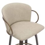 Lawson 26" Counter Stool, Set of 2, with Swivel in Vintage Ivory, Brown and Aged Gold 203-634IV 203 634IV 5