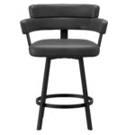Oberon 26" Counter Stool with Swivel, set of 2 in Charcoal and Black 203-646CH 203 646CH 4