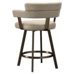 Oberon 26" Counter Stool with Swivel, set of 2 in Vintage Ivory and Aged Gold 203-646IV 203 646IV 2