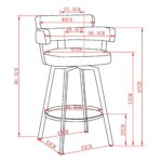 Oberon 26" Counter Stool with Swivel, set of 2 in Vintage Ivory and Aged Gold 203-646IV 203 646IV LD