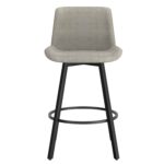Fern 26" Counter Stool, set of 2, with Swivel in Grey Fabric and Black 203-666GY 203 666GY 4