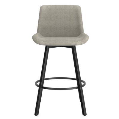 Fern 26" Counter Stool, set of 2, with Swivel in Grey Fabric and Black 203-666GY 203 666GY 4