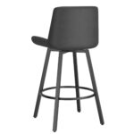 Fern 26" Counter Stool, set of 2, with Swivel in Vintage Charcoal Faux Leather and Black 203-666PUCH 203 666PUCH 2