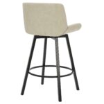 Fern 26" Counter Stool, set of 2, with Swivel in Vintage Ivory Faux Leather and Black 203-666PUIV 203 666PUIV 2
