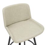 Fern 26" Counter Stool, set of 2, with Swivel in Vintage Ivory Faux Leather and Black 203-666PUIV 203 666PUIV 5