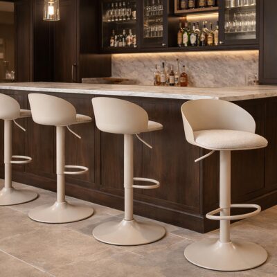 Mabel Adjustable Air-Lift Stool, Set of 2 in Beige 203-686BEG 203 686BEG 1