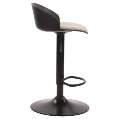 Mabel Adjustable Air-Lift Stool, Set of 2 in Black and Beige 203-686BLK 203 686BLK 3