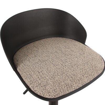 Mabel Adjustable Air-Lift Stool, Set of 2 in Black and Beige 203-686BLK 203 686BLK 5