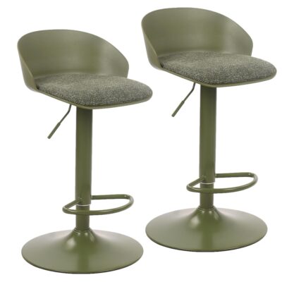 Mabel Adjustable Air-Lift Stool, Set of 2 in Green 203-686GRN 203 686GRN 6