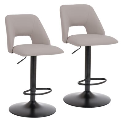 Adler Adjustable Height Stool, set of 2 in Beige and Black 203-878BEG 203 878BEG 6