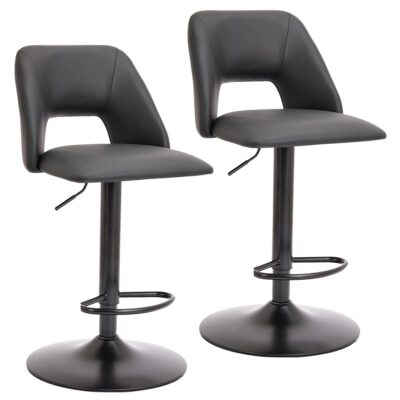 Adler Adjustable Height Stool, set of 2 in Black 203-878BLK 203 878BLK 6