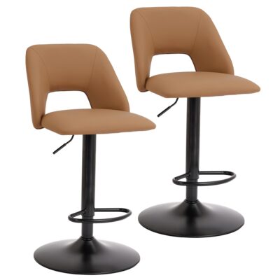 Adler Adjustable Height Stool, set of 2 in Tan and Black 203-878TAN 203 878TAN 6