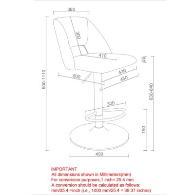 Adler Adjustable Height Stool, set of 2 in Tan and Black 203-878TAN 203 878TAN LD
