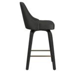 Oakley 26" Counter Stool w/Swivel, Set of 2 in Charcoal & Black 203-887CH 203 887CH 3