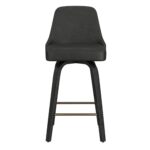 Oakley 26" Counter Stool w/Swivel, Set of 2 in Charcoal & Black 203-887CH 203 887CH 4